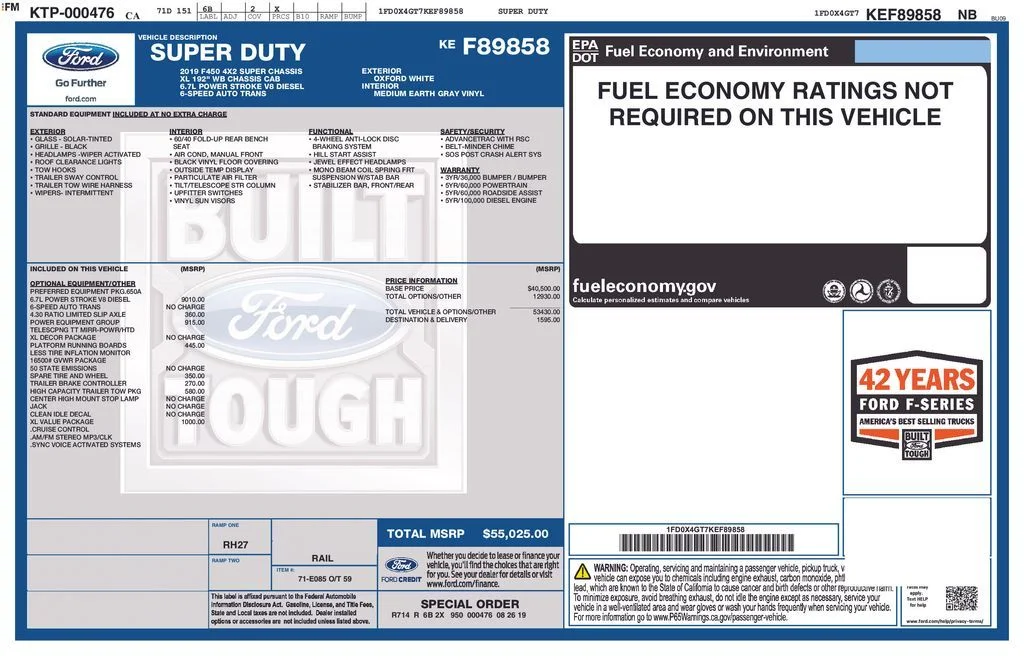 Used 2019 White Ford XL image 3