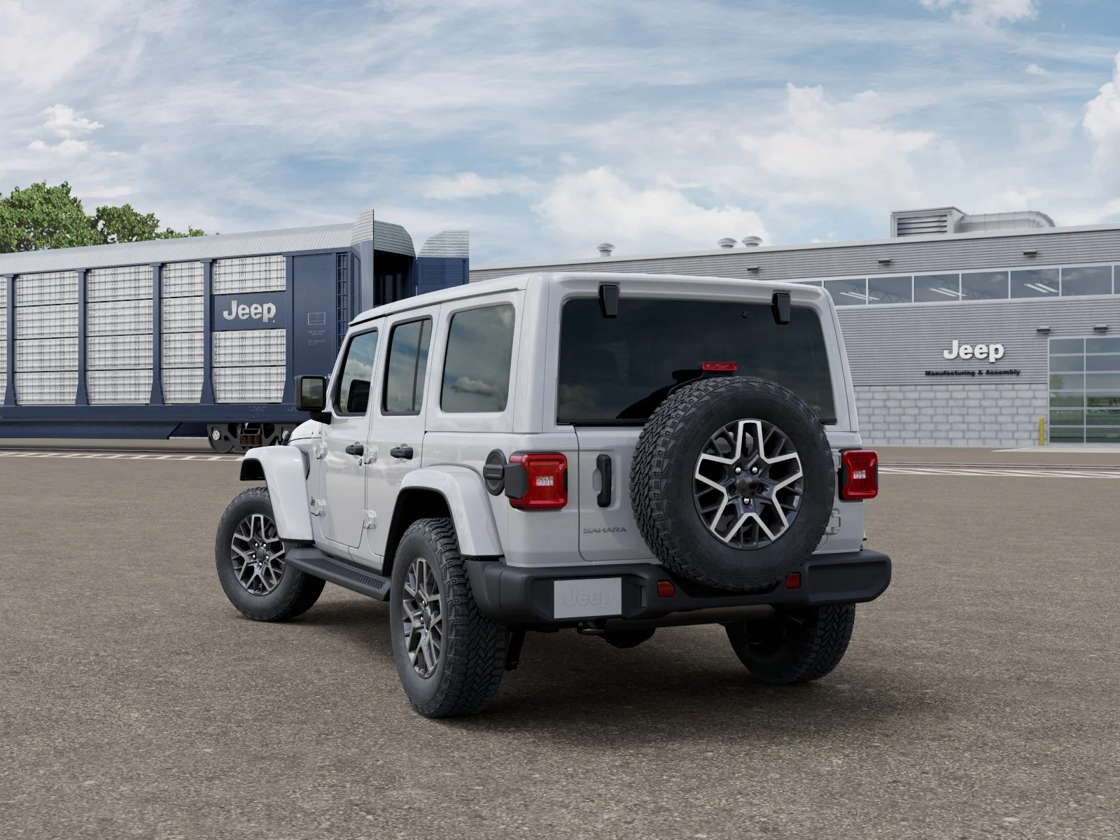 New 2026 Bright White Clear-Coat Exterior Paint Jeep Sahara image 18