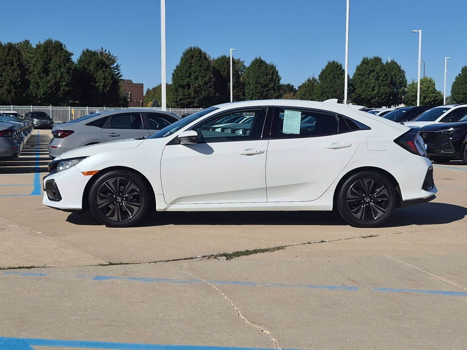 Certified Used 2019 White Orchid Pearl Honda EX Hatchback image 9