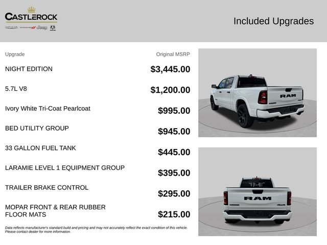 New 2026 Ivory White Tri-Coat Pearl-Coat Exterior Paint RAM Laramie image 4