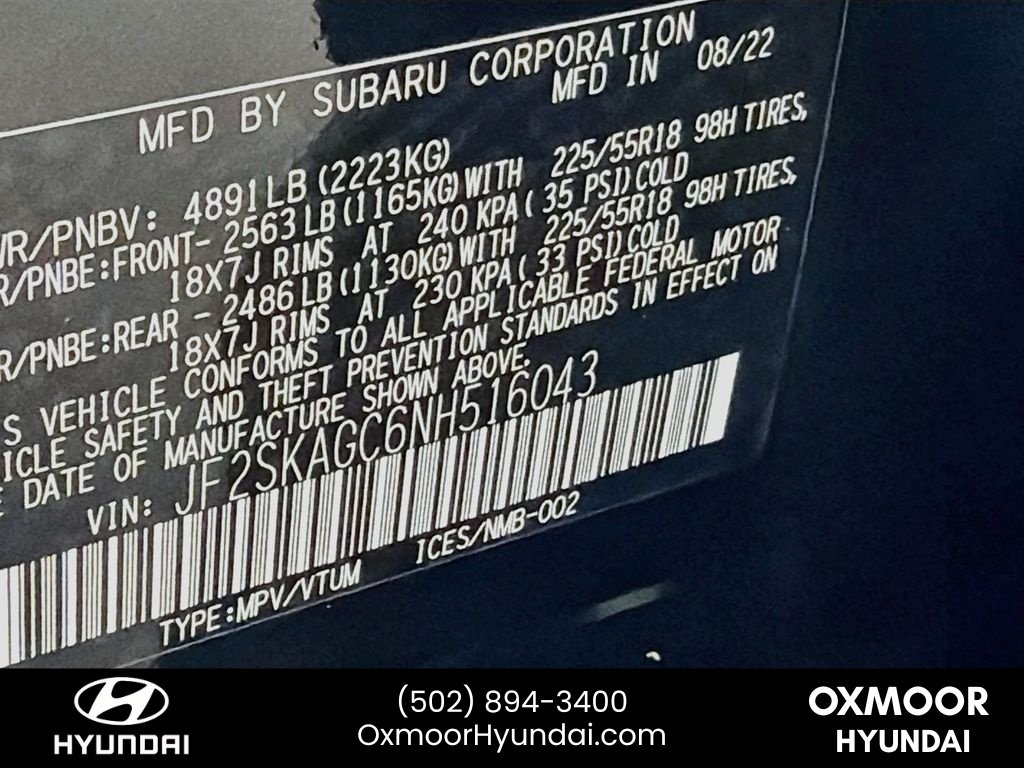 Used 2022 Crystal Black Silica Subaru Sport image 32