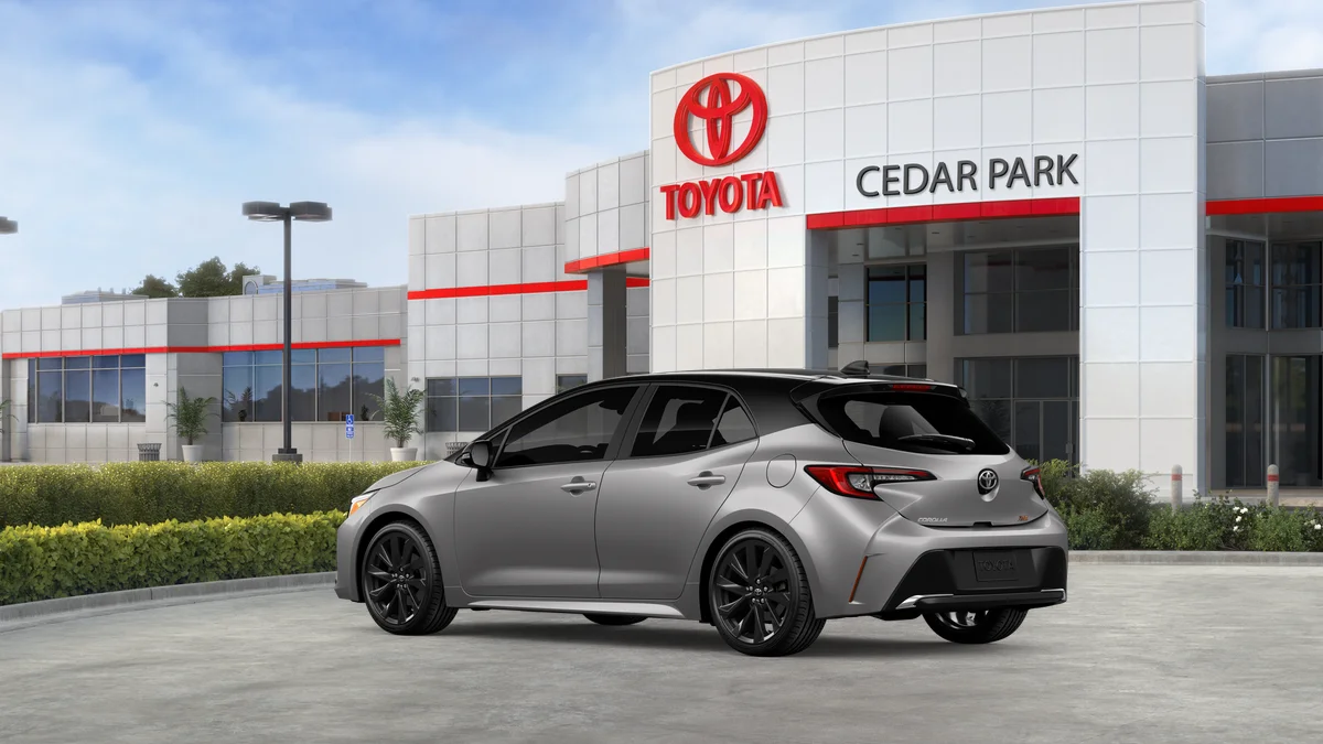 New 2027 Classic Silver Metallic with Black roof Toyota XSE image 6