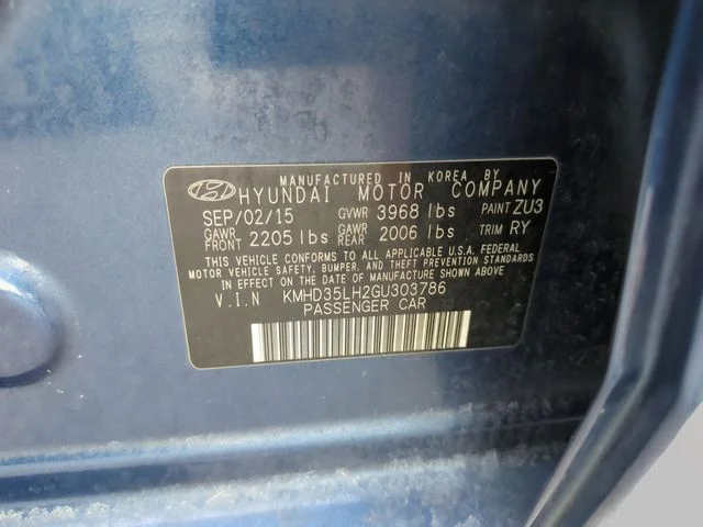 Used 2016 Blue Hyundai Base image 34