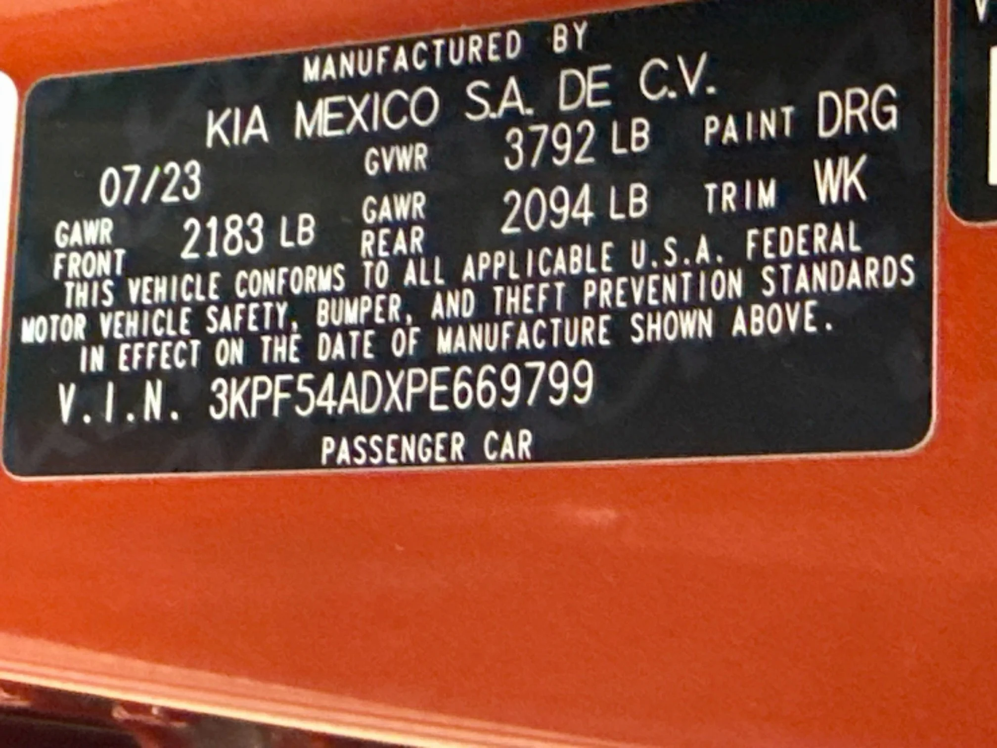 Used 2023 Fire Orange Kia GT-Line image 32