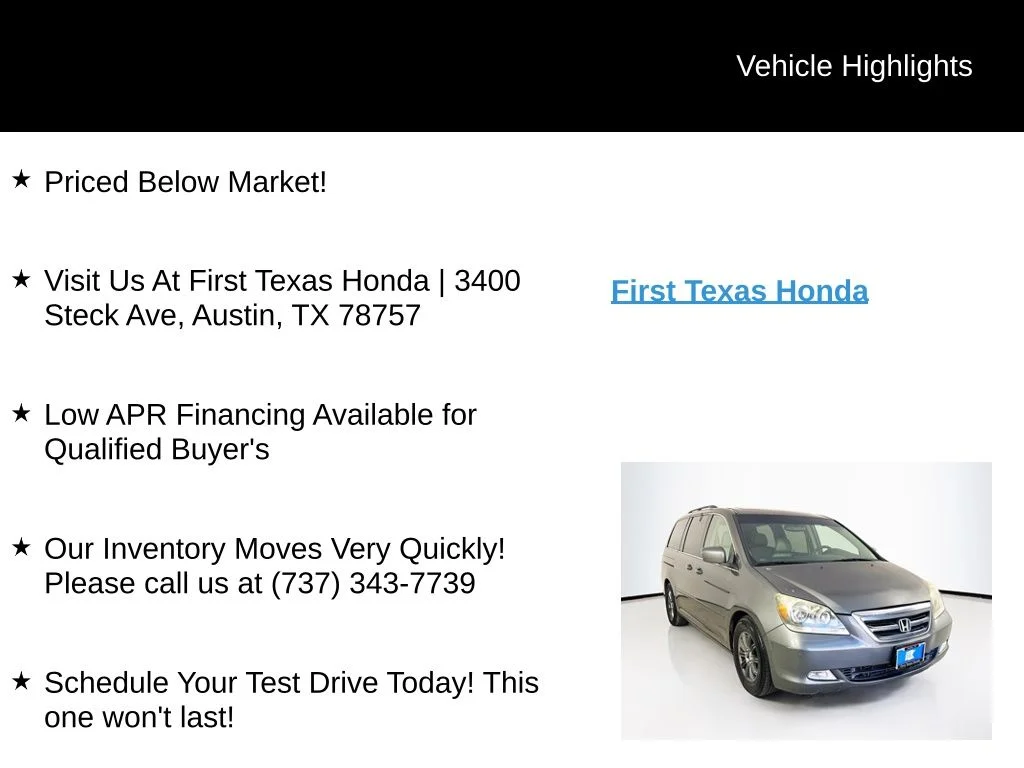 Used 2007 Nimbus Gray Metallic Honda Touring image 9