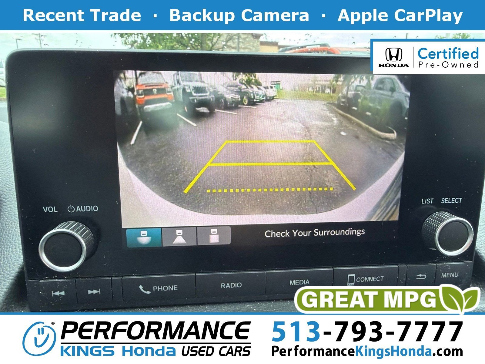 Certified Used 2023 Platinum White Pearl Honda Sport image 1