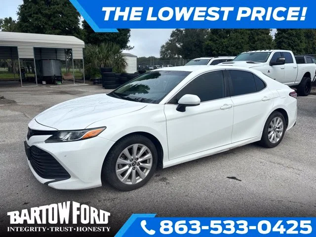 Used 2020 White Toyota LE image 1