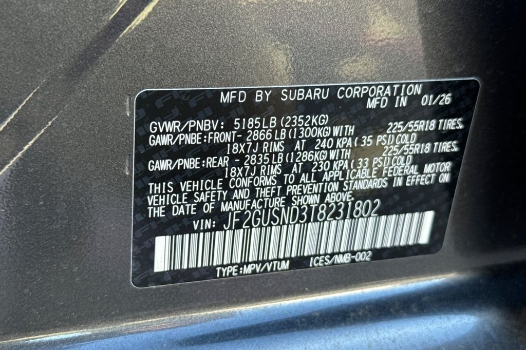 New 2026 MAGNETITE GRAY PEARL Subaru Limited Hybrid image 36