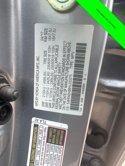 Used 2017 Lunar Silver Metallic Honda EX-L image 17