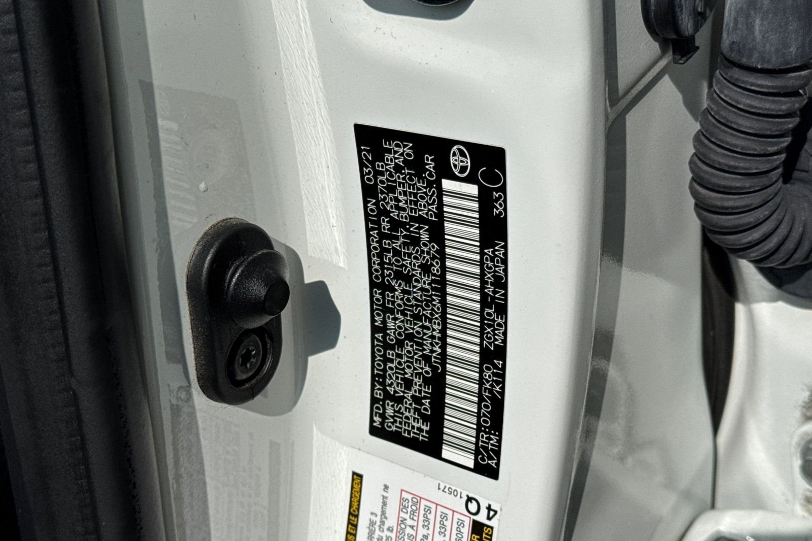 Certified Used 2021 White Toyota XLE image 36