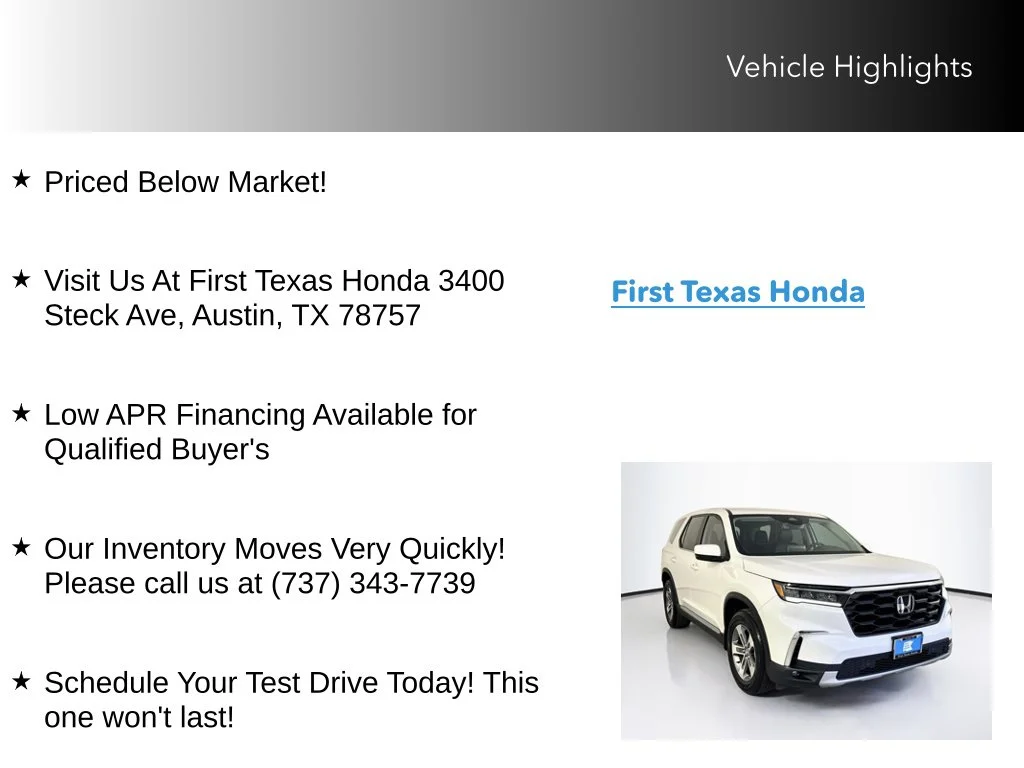 Certified Used 2024 Platinum White Pearl Honda EX-L image 10