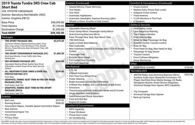 Used 2019 Red Toyota SR5 image 39