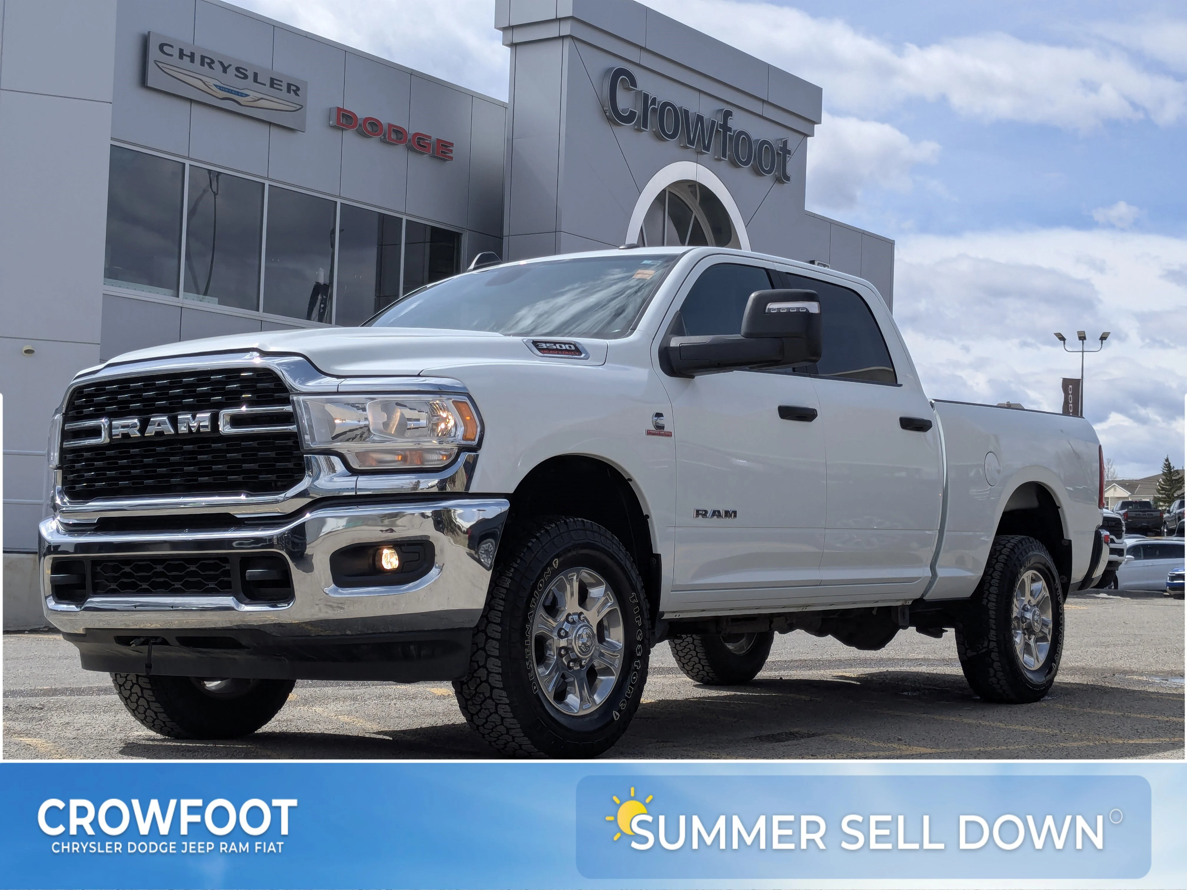 Used 2024 White RAM Big Horn - - Level 1 Equip Grp - Protection Group - OWL On?/Off?Road Tires - 6.7L Cummins Diesel & M image 1