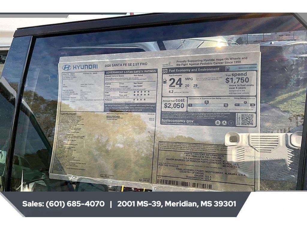 New 2026 Serenity White Hyundai SE FWD image 12