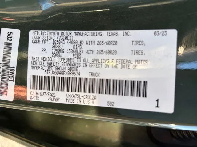 Used 2023 Green Toyota Limited image 24