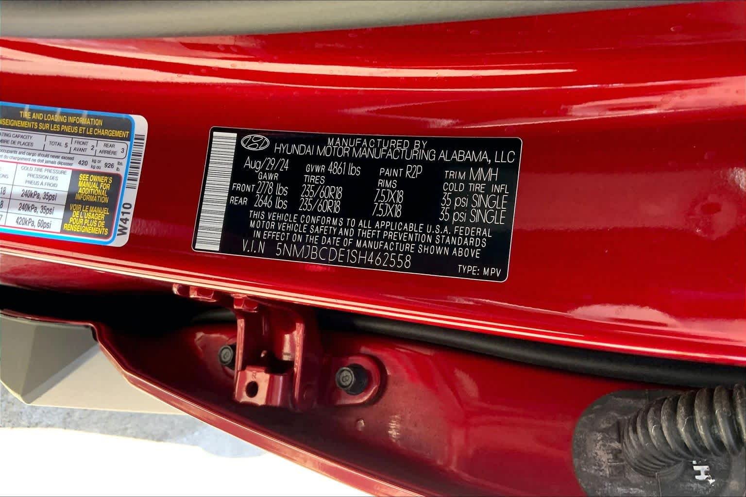 Used 2025 Ultimate Red Hyundai SEL image 36