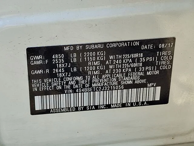 Used 2018 White Subaru 3.6R image 28