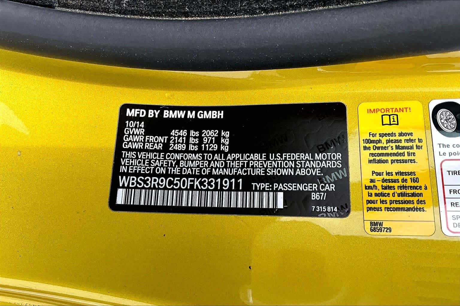 Used 2015 Austin Yellow Metallic BMW  image 30