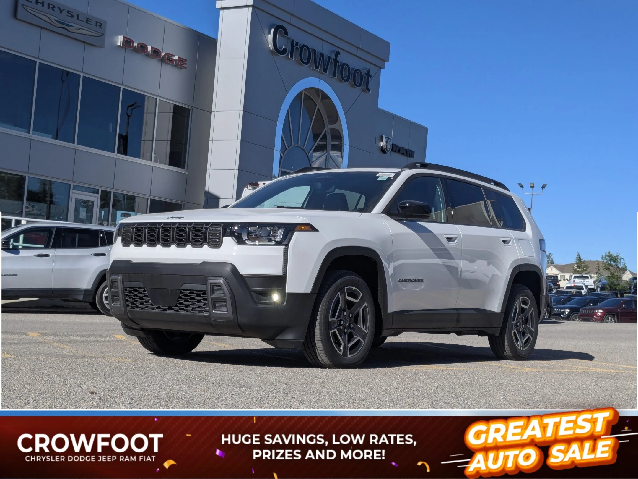 New 2026 White Jeep Limited - - Hybrid - Dual-Pane Pano Sunroof - Capri Leatherette - Power Liftgate & More! image 1