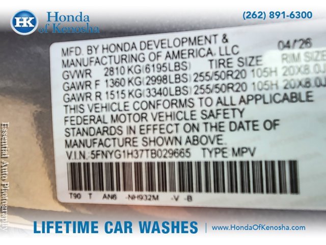 Certified Used 2026 Solar Silver Metallic Honda AWD Sport image 24