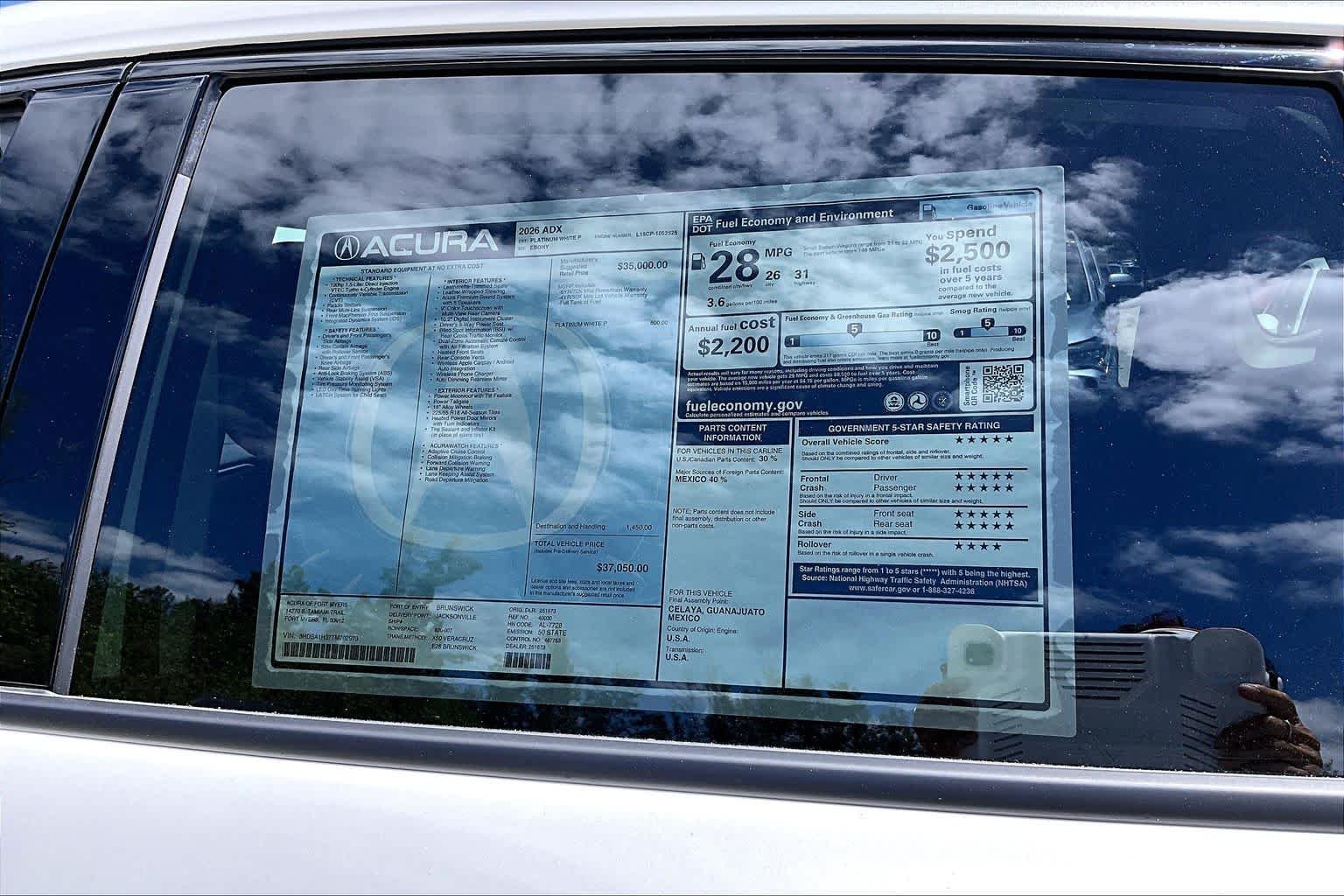 New 2026 Platinum White Pearl Acura  image 22