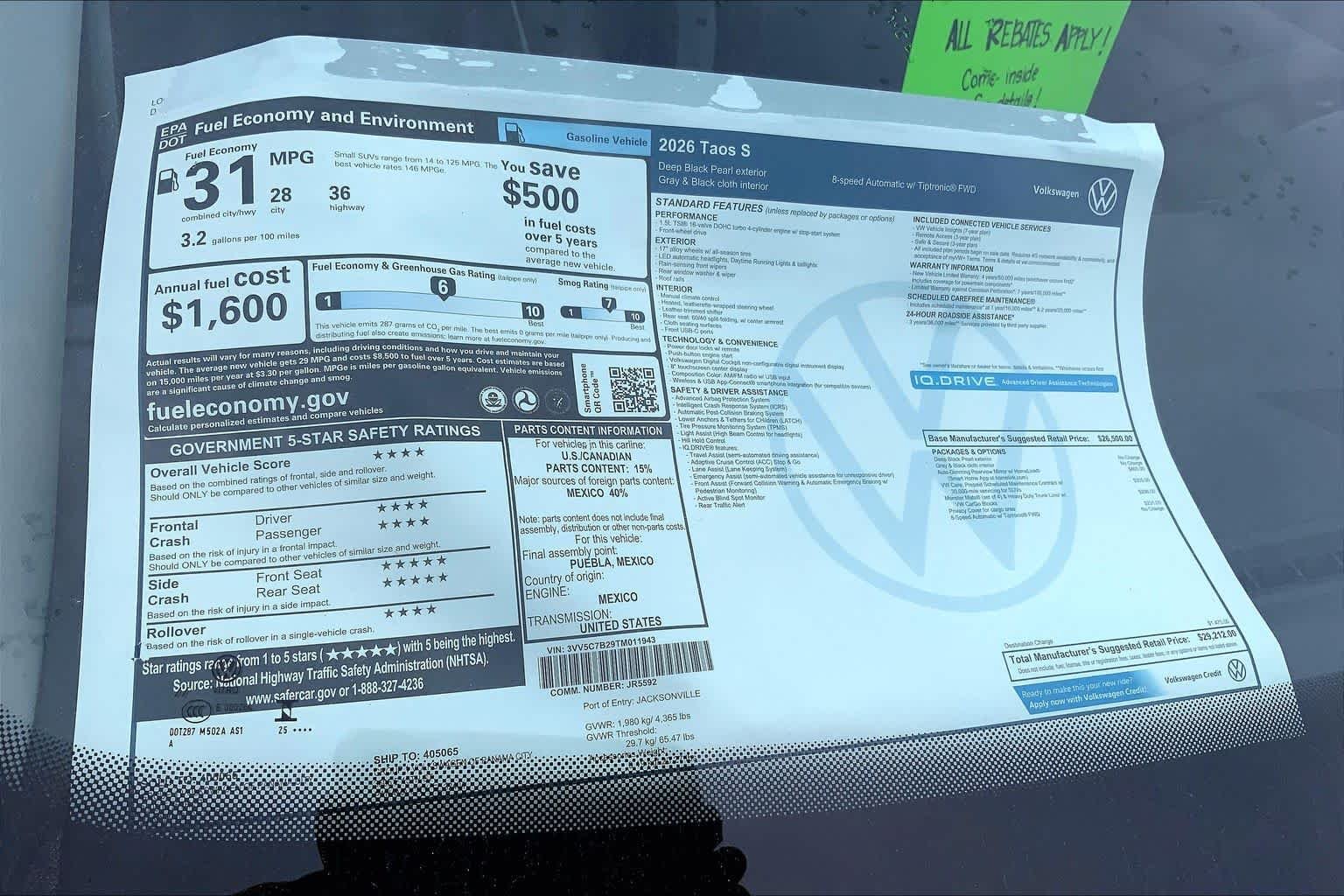 2026 Volkswagen Taos S - Photo 22