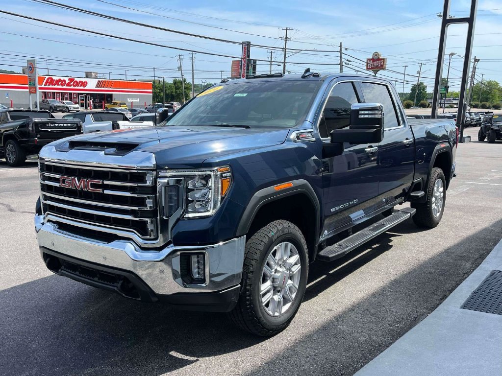 Certified Used 2021 PACIFIC BLUE METALLIC GMC SLT image 7