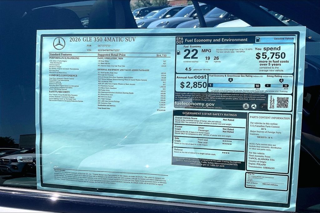 New 2026 Polar White Mercedes-Benz GLE 350 image 13