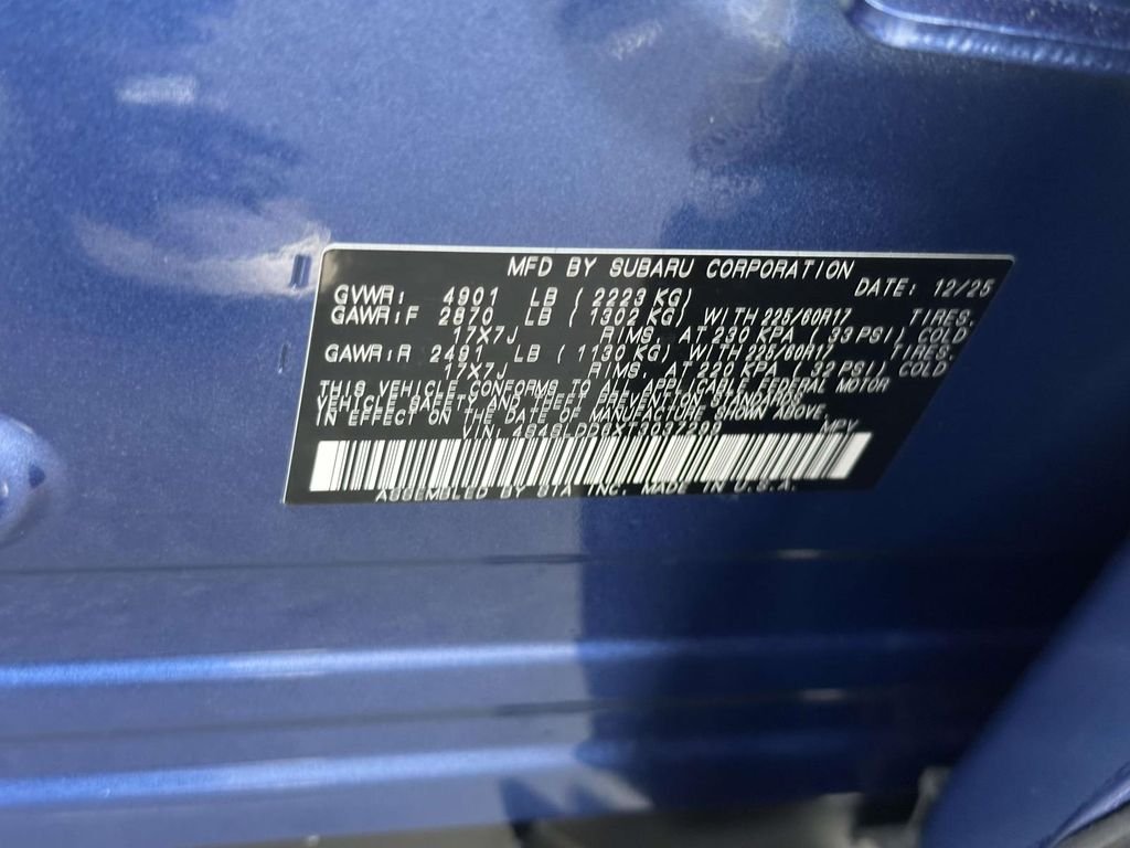 Certified Used 2026 Blue Subaru Premium image 24
