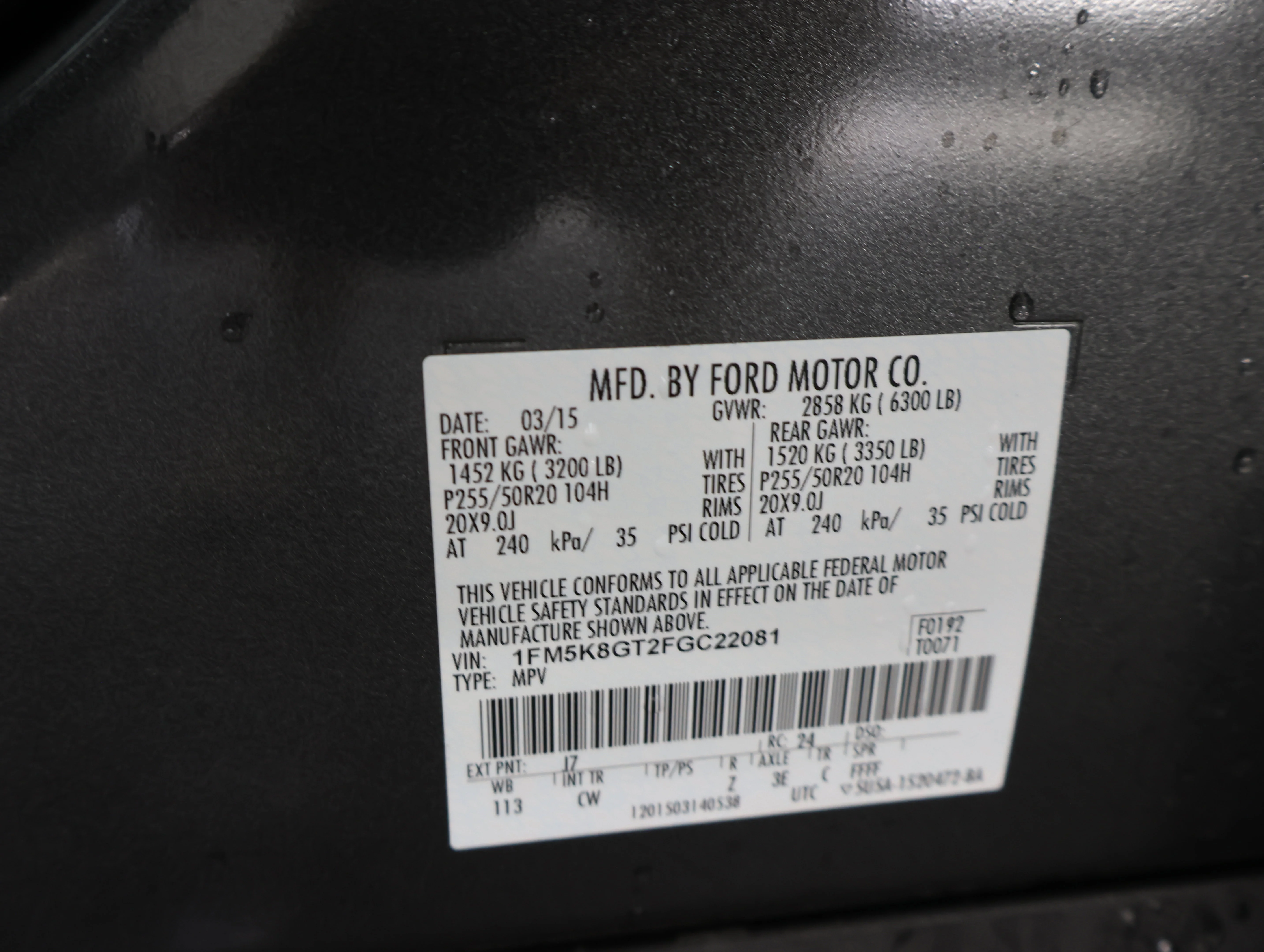 Used 2015 Magnetic Metallic Ford Sport image 60