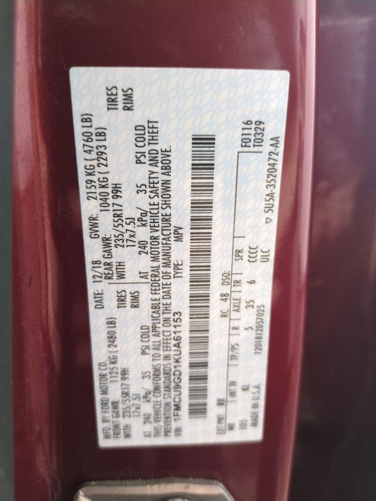 Used 2019 Ruby Red Metallic Ford SE image 28
