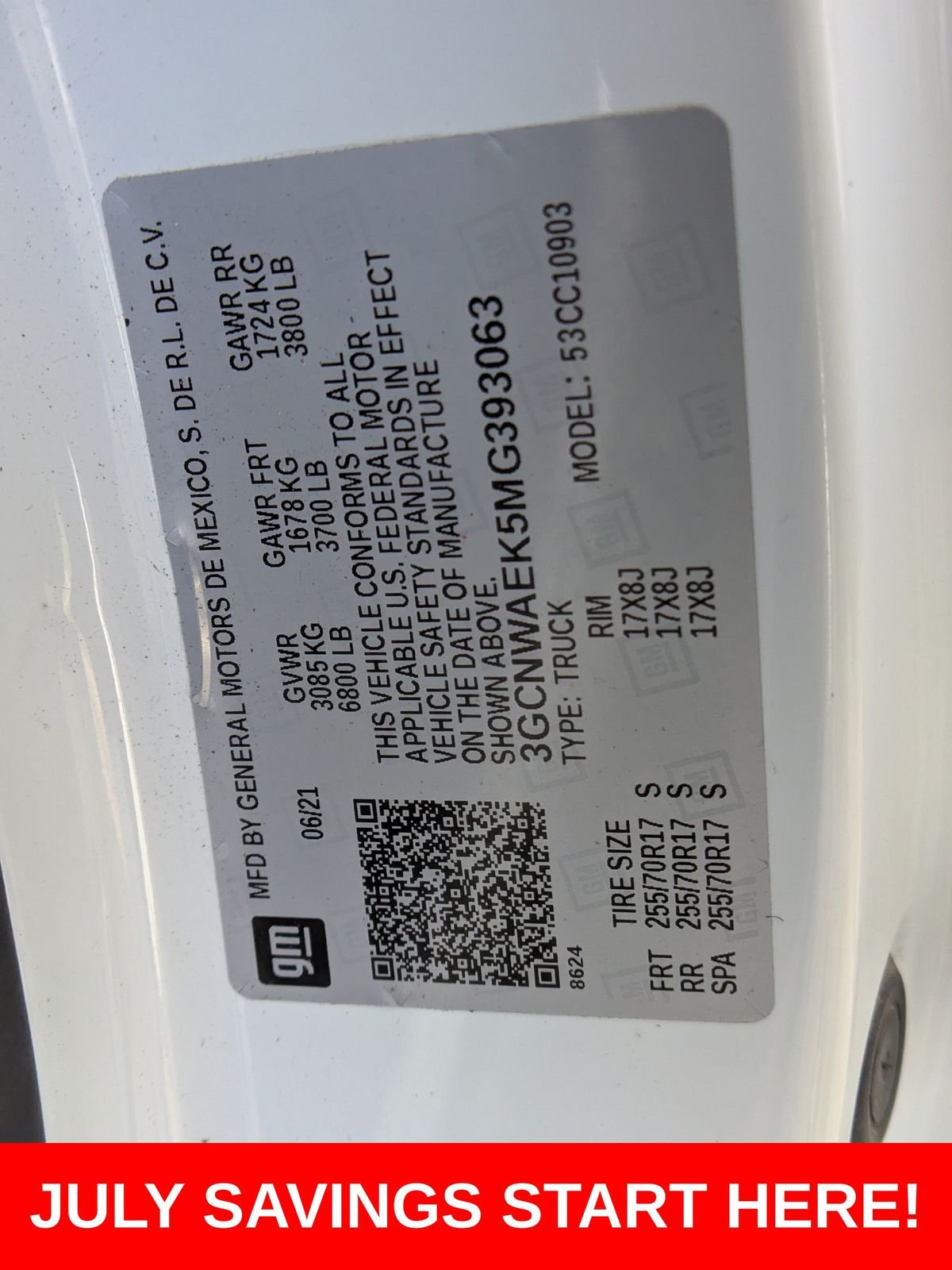 Used 2021 White Chevrolet WT image 21