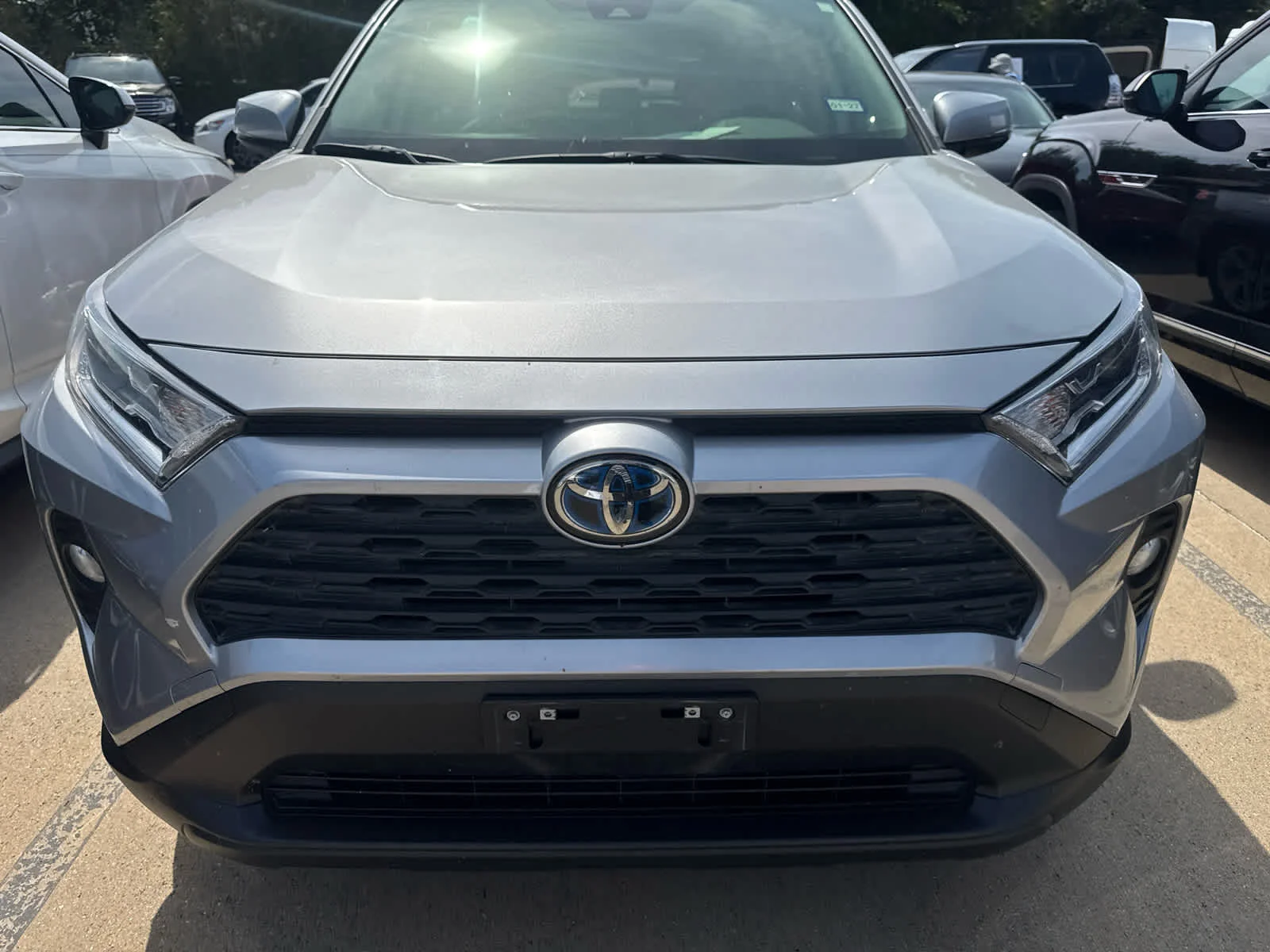 Used 2021 Silver Sky Metallic Toyota Hybrid XLE Premium image 3