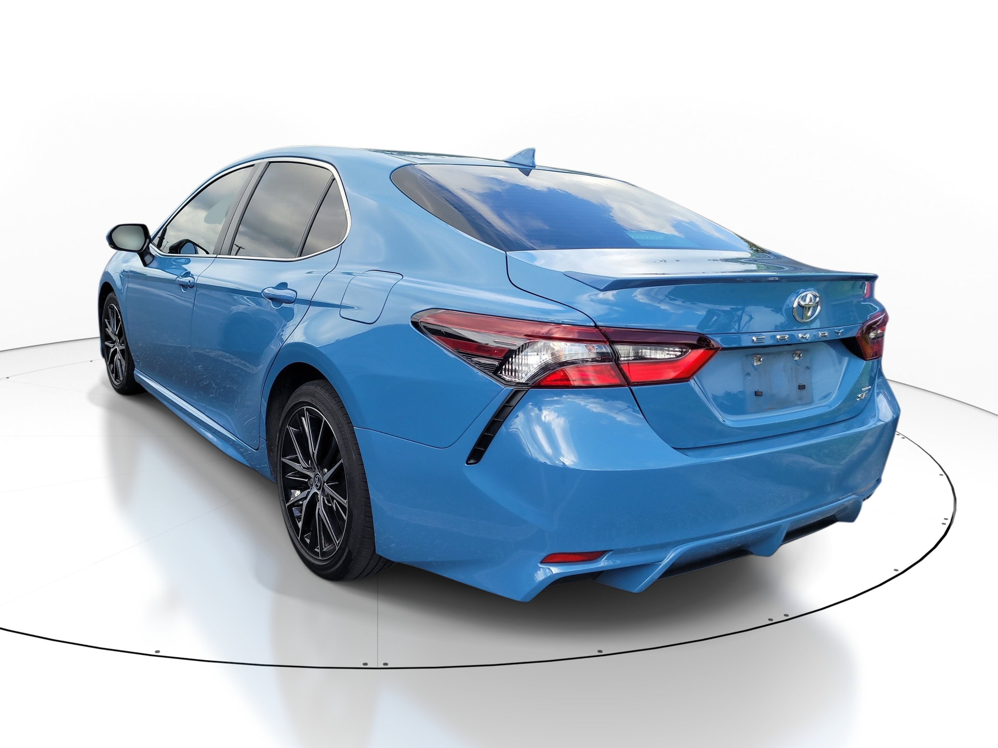 Used 2024 Cavalry Blue Toyota SE image 4