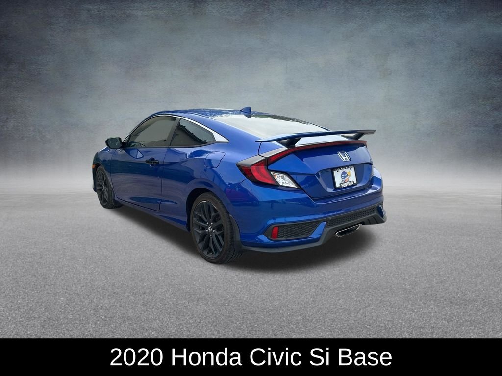 Used 2020 Aegean Blue Metallic Honda Si image 3