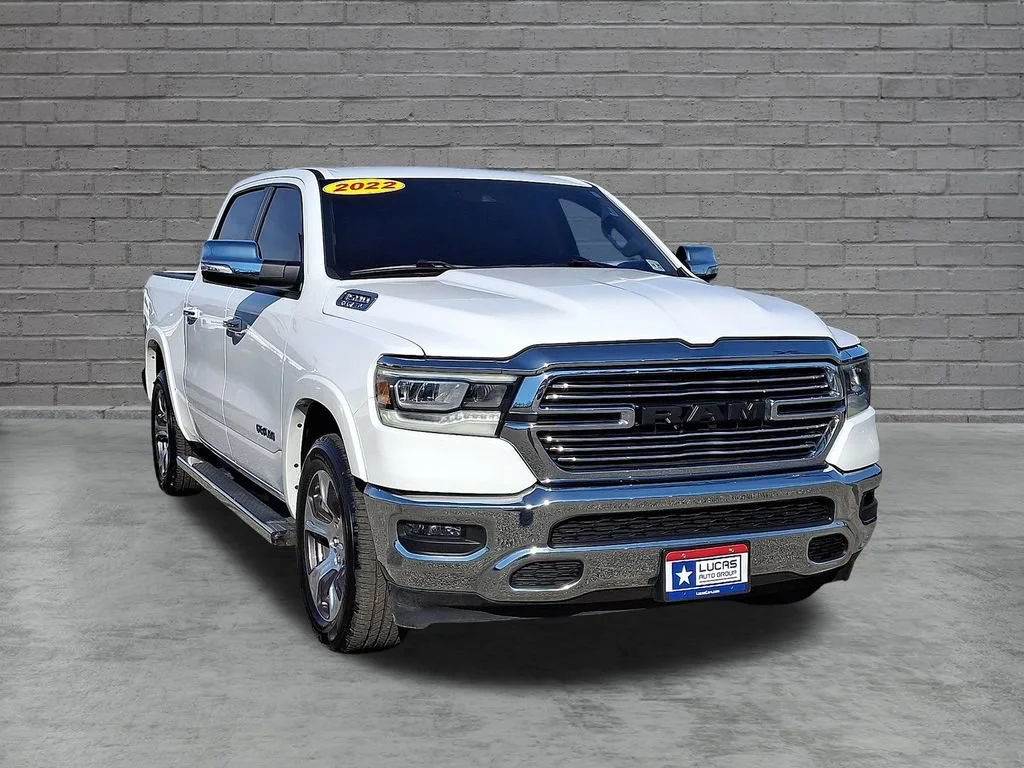 Used 2022 Bright White Clearcoat Ram Laramie image 2