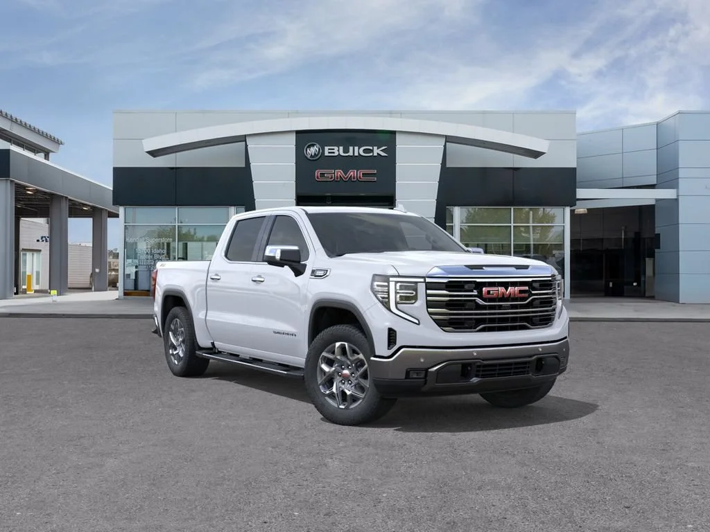New 2026 Glacier White Tricoat GMC SLT image 1