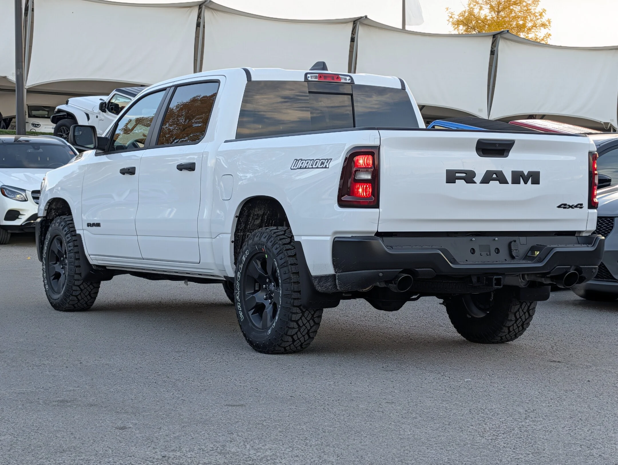 New 2026 White RAM Warlock - - E-Locker Axle - 18 Black Wheels - Skid Plates - Trailer Brake Control & More! image 6