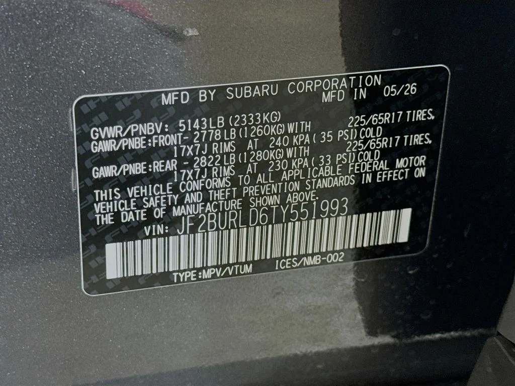 New 2026 Gray Subaru Wilderness image 43