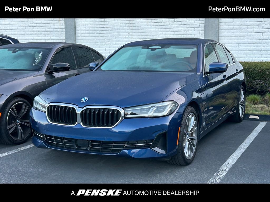 Certified Used 2023 Phytonic Blue Metallic BMW 530e iPerformance image 1
