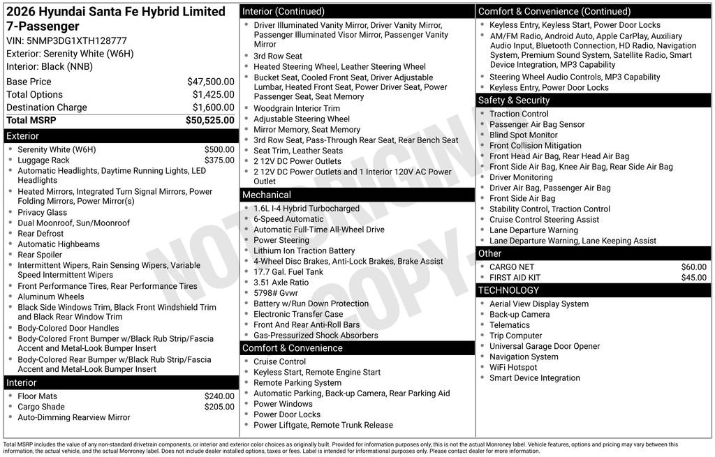 New 2026 White Hyundai Limited image 3