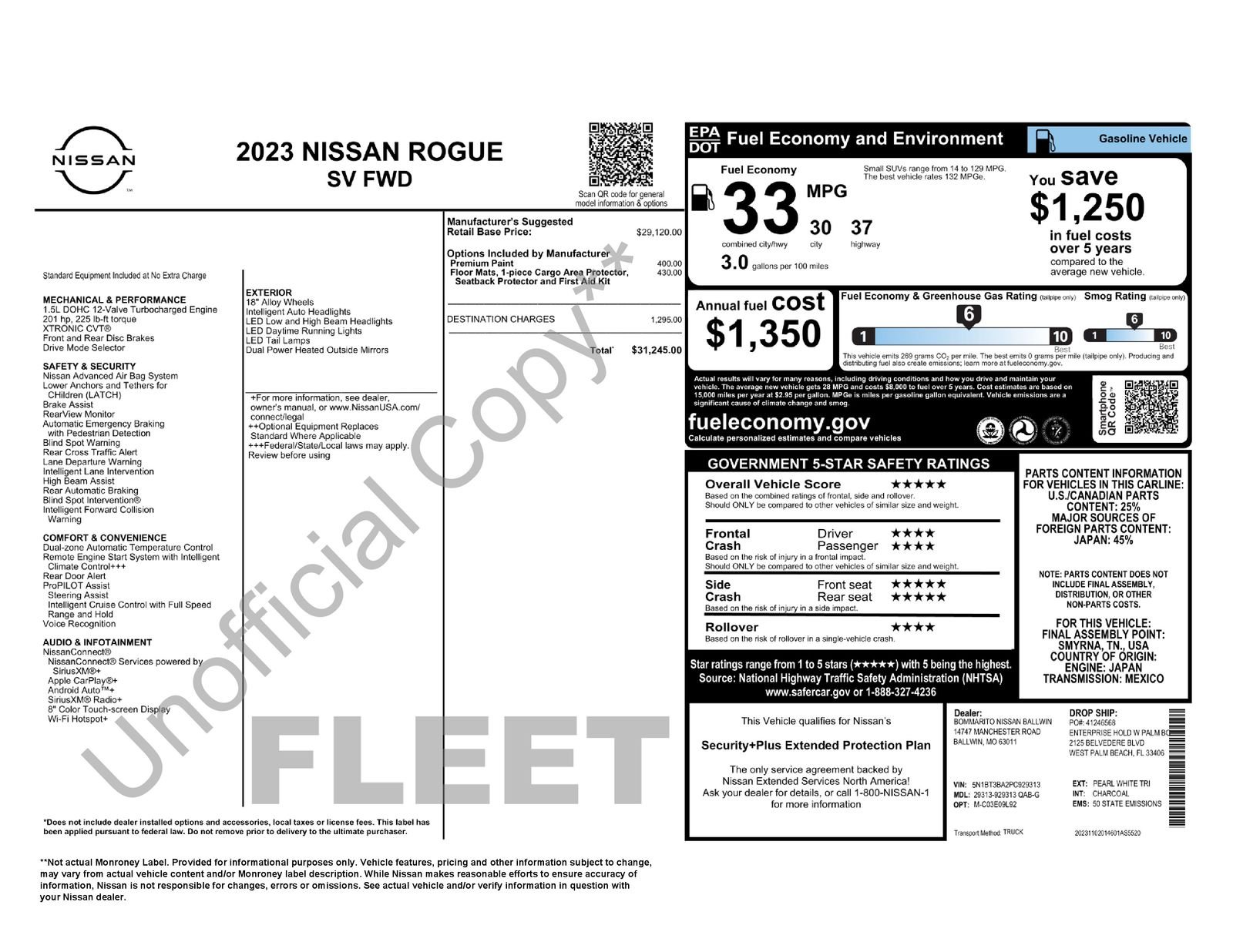 Used 2023 White Nissan SV image 2