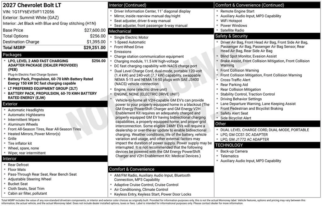 2027 Chevrolet Bolt LT - Photo 4