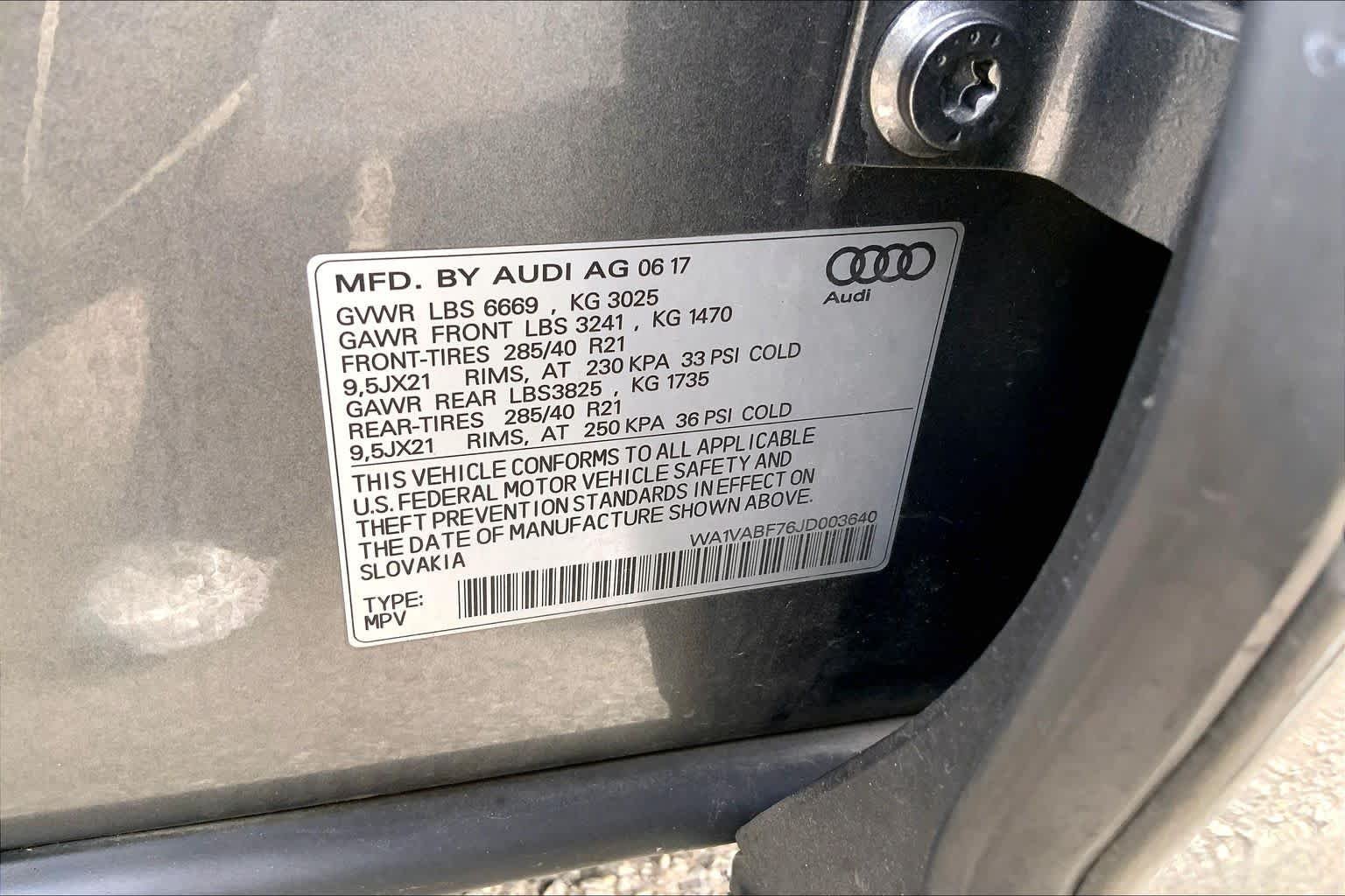 Used 2018 Graphite Gray Metallic Audi Prestige image 34
