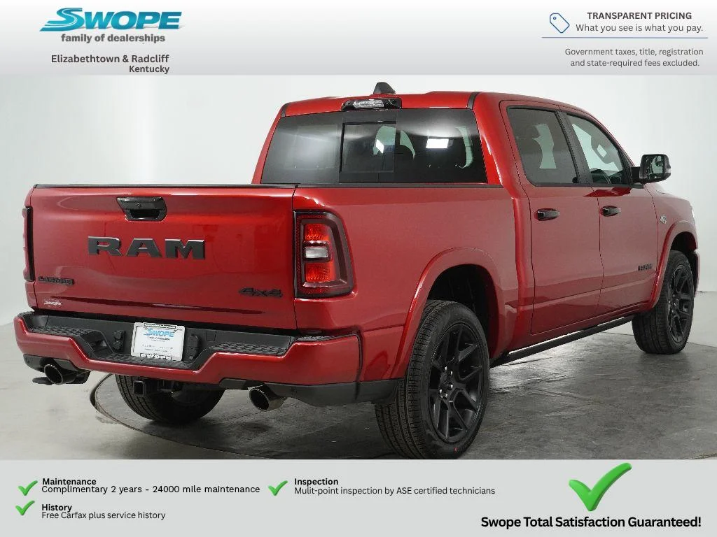 New 2026 Molten Red Pearl-Coat Exterior Paint RAM Laramie image 3