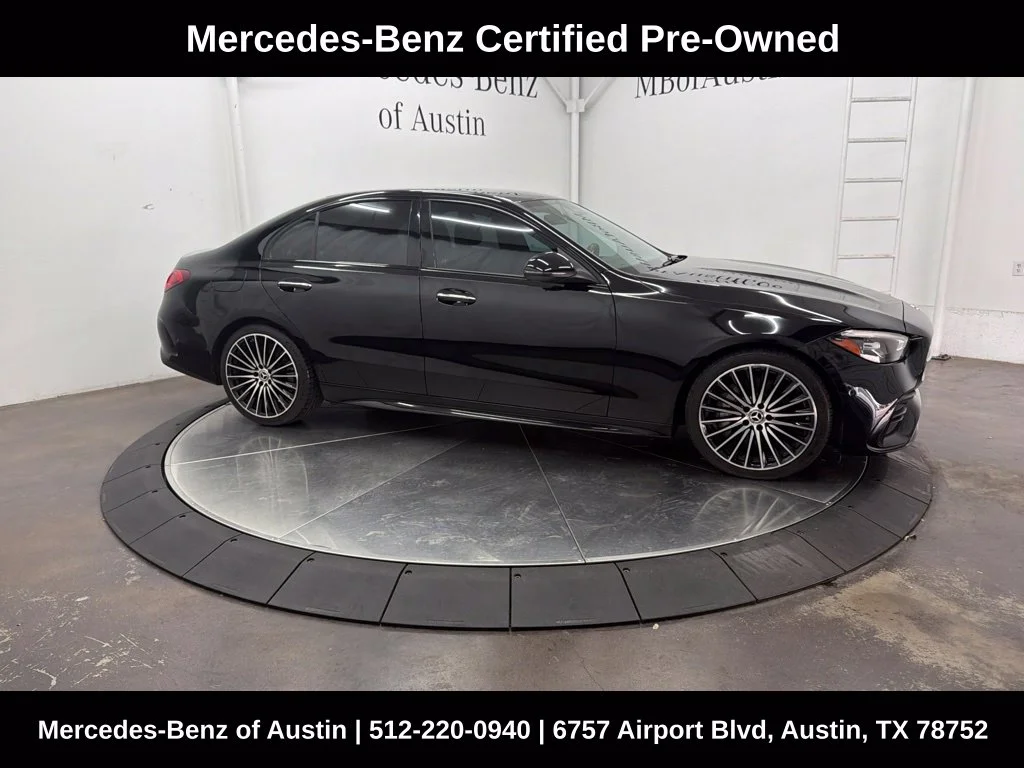 Certified Used 2024 Black Mercedes-Benz C 300 image 1