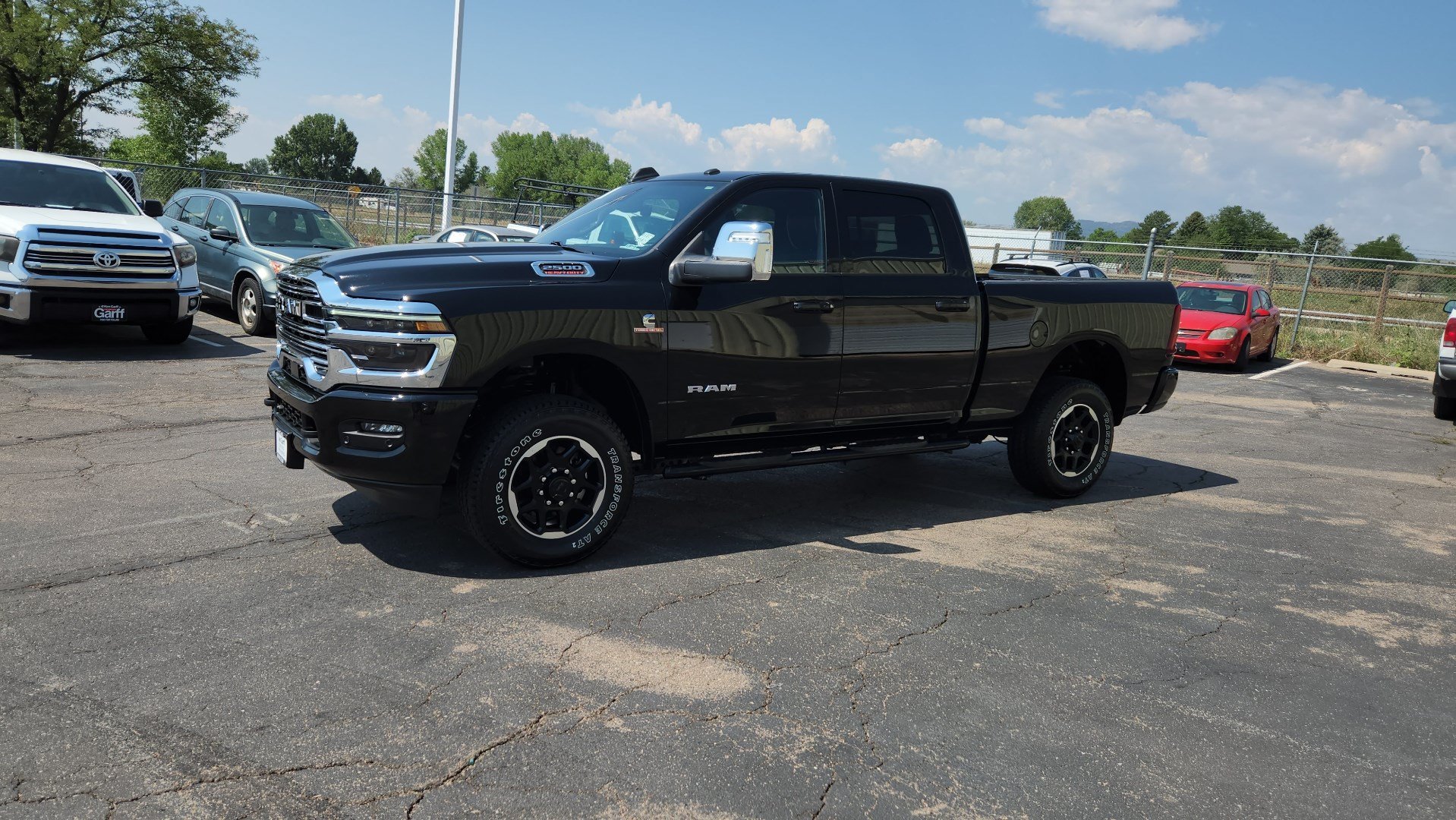 Used 2025 Diamond Black Crystal Pearlcoat Ram Laramie image 3