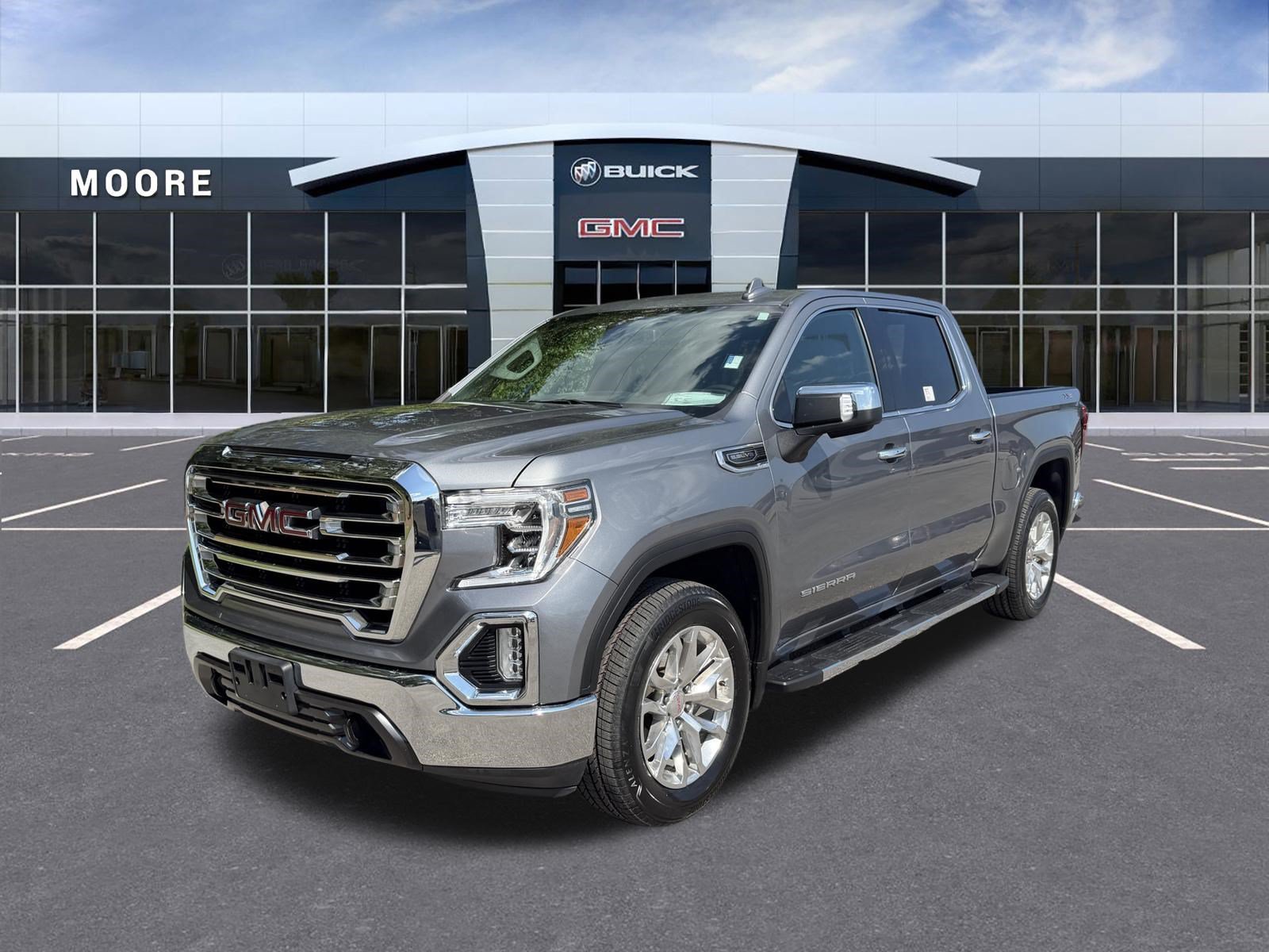 Used 2021 SATIN STEEL METALLIC GMC SLT image 7