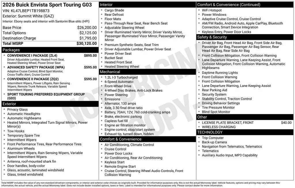 2026 Buick Envista Sport Touring's photo