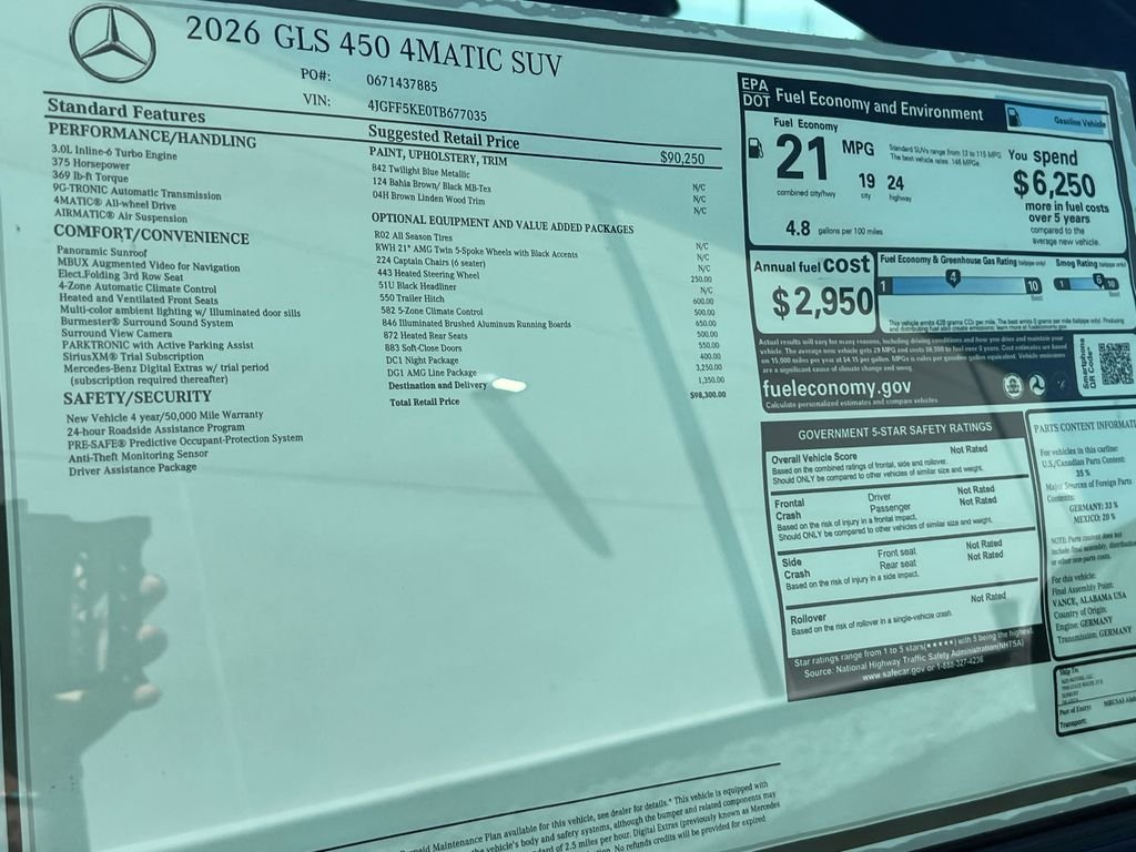 New 2026 Twilight Blue Metallic Mercedes-Benz GLS450 image 37